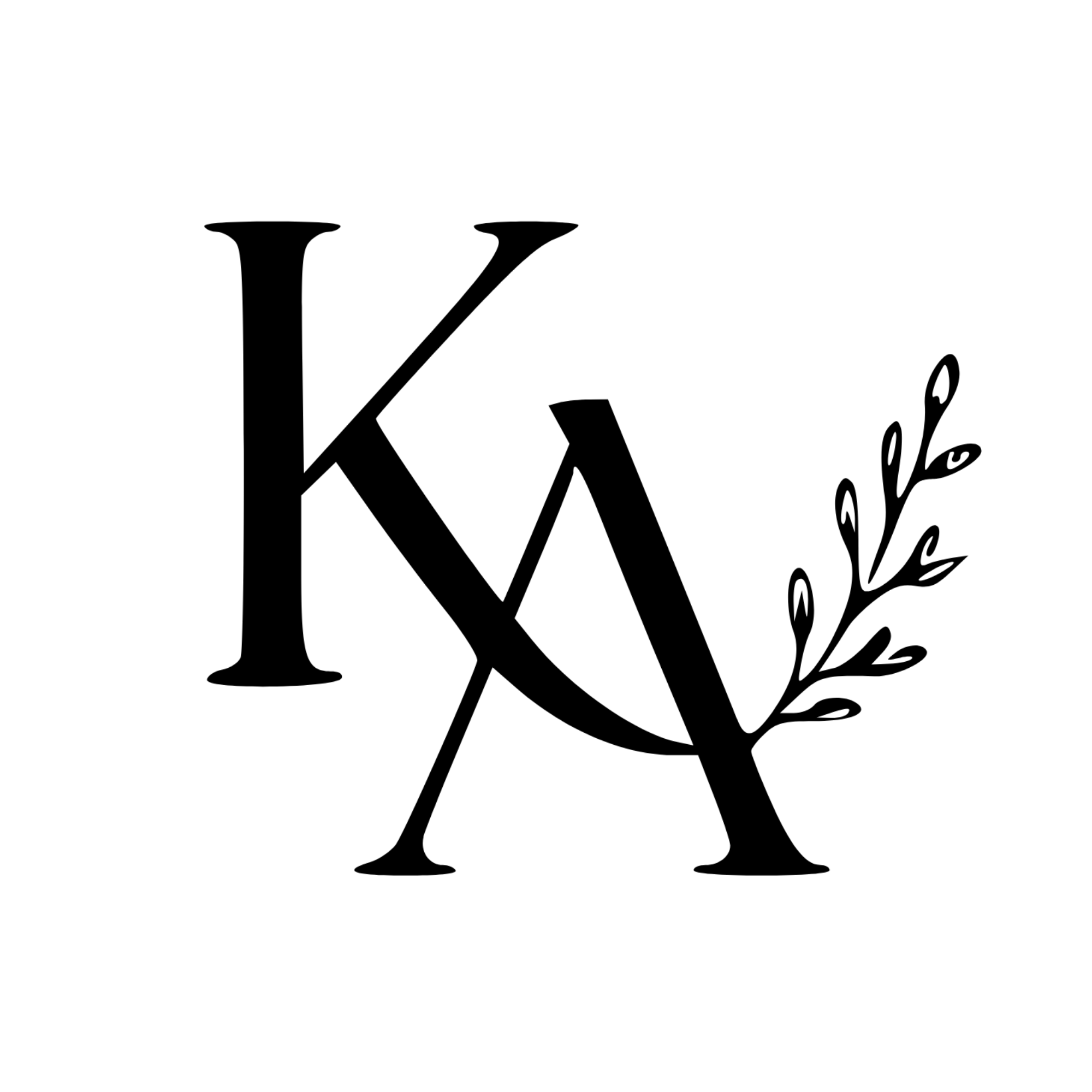 KA botanical monogram